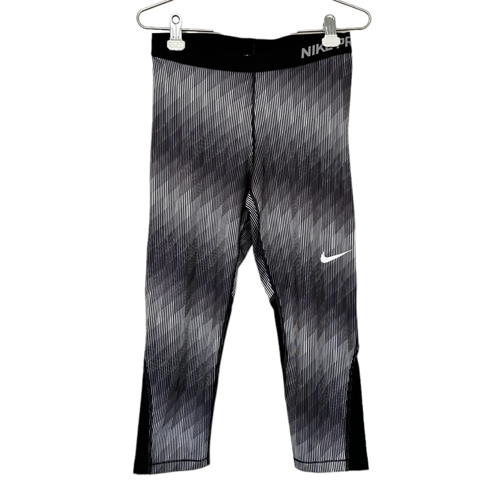 Nike‎ Pro Dri-Fit Black and White Leggings, size L